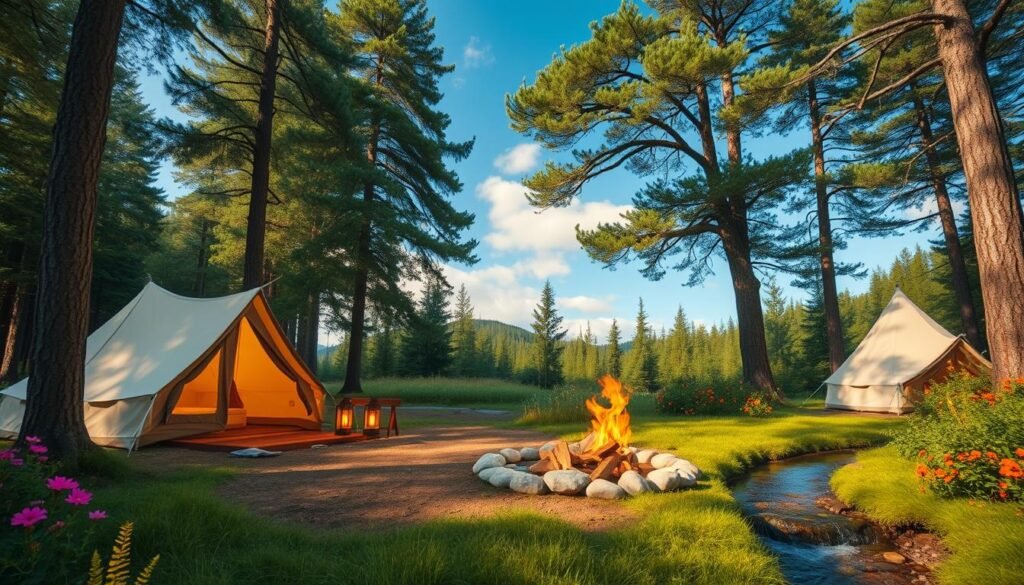 Camping sostenible en la naturaleza